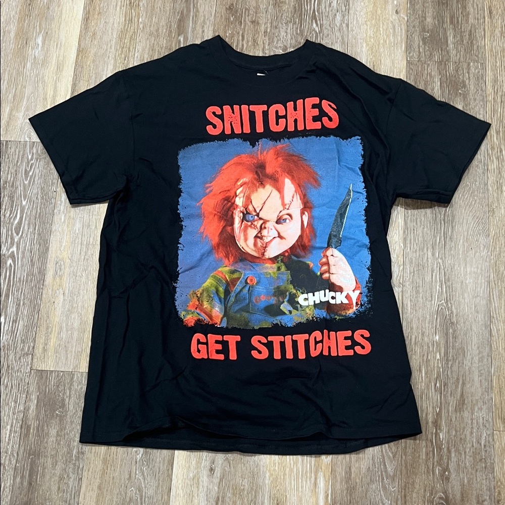 Spencer's Black Graphic Tee with Red Text